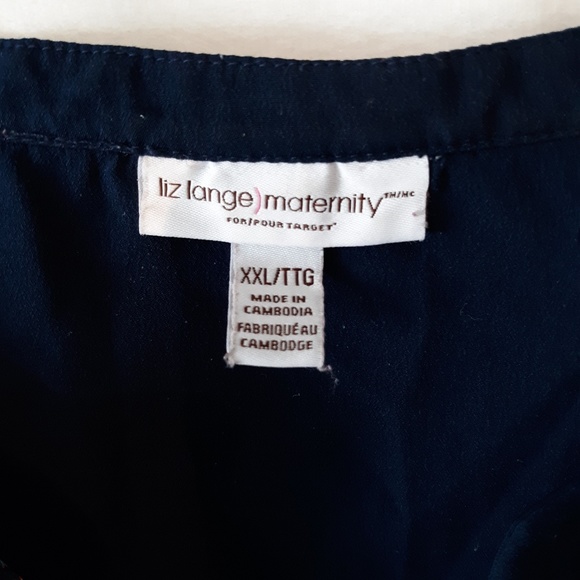 Liz Lange Blue & Gold Maternity Top - Picture 3 of 7